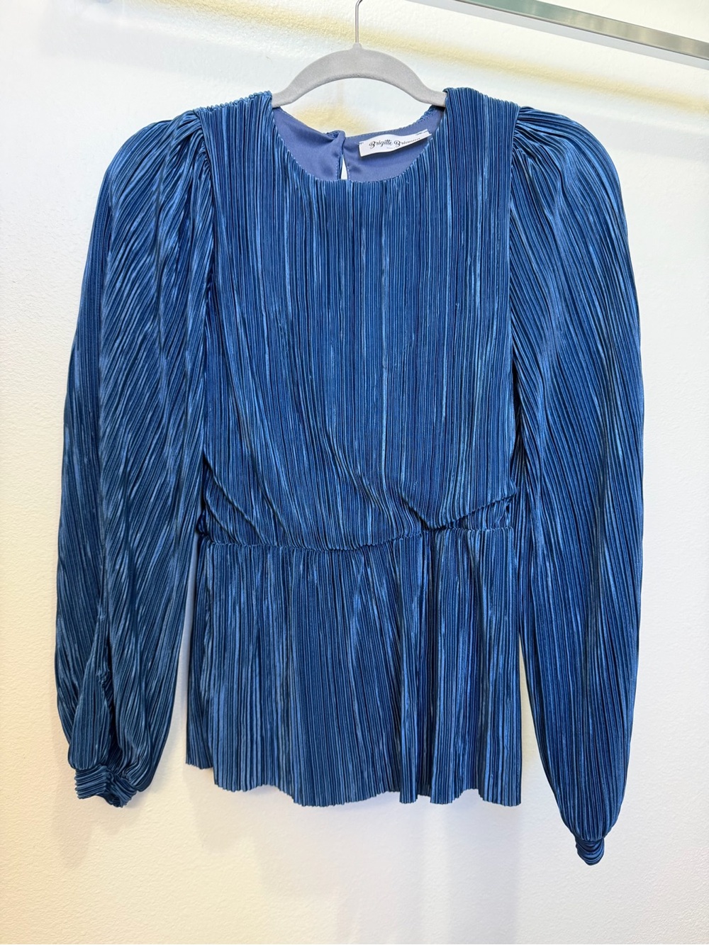 Brigitte Brianna Long-Sleeve Blouse in Deep Blue